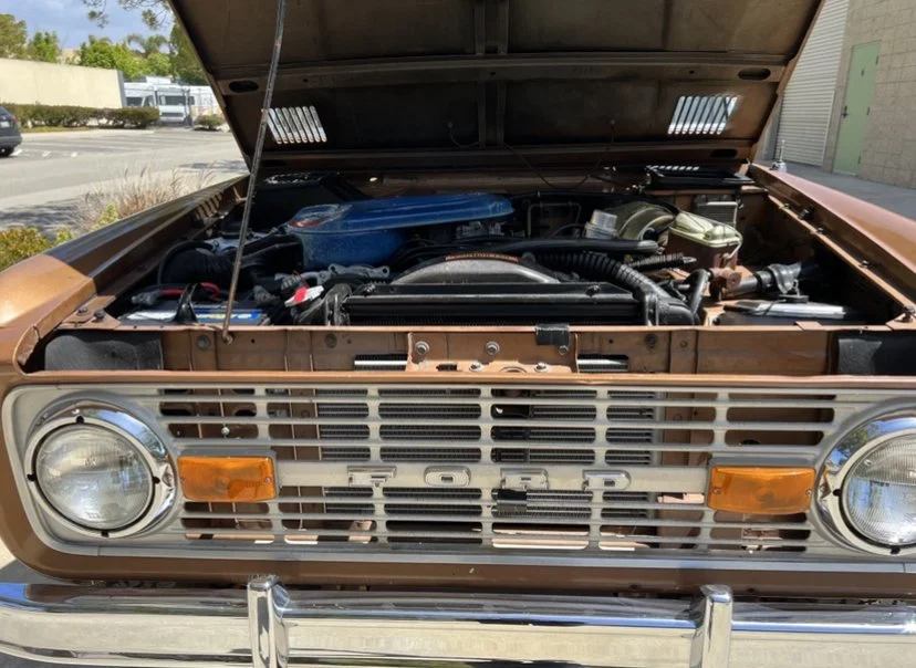 1974 Ford Bronco Original Paint Engine Compartment
