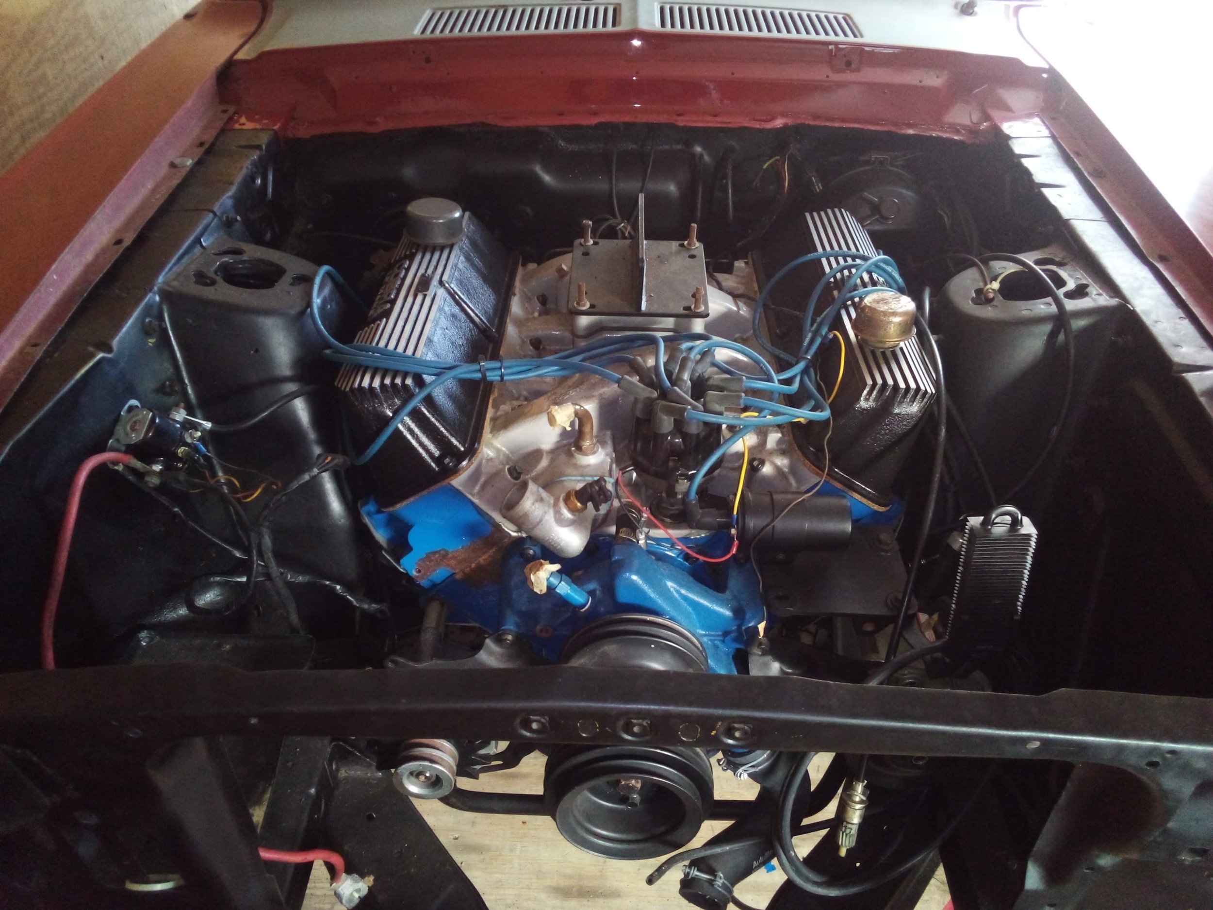 1968 Ford Mustang Shelby GT500 4 Speed With AC Project -Engine Compartment 1