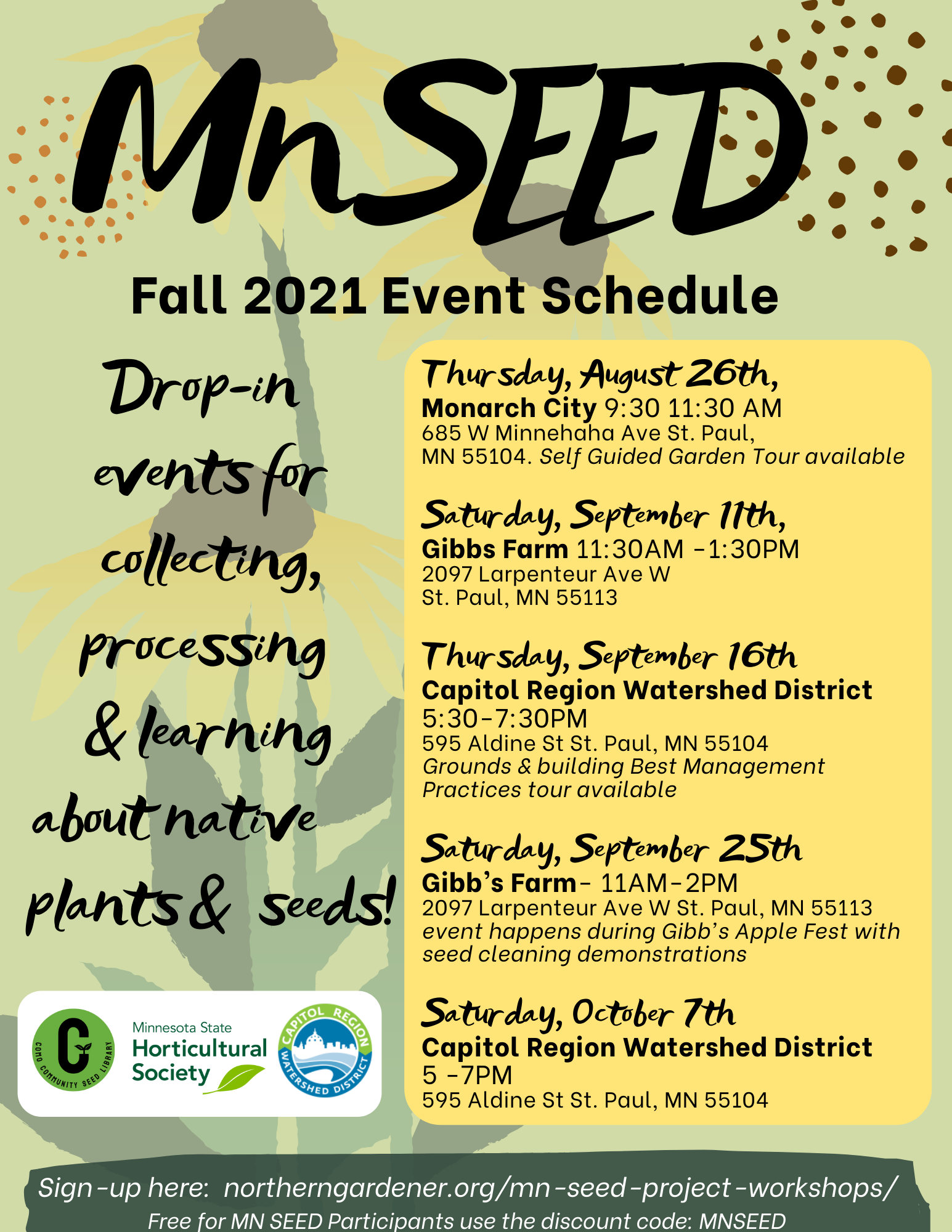 MnSEED Fall 2021 Seed Collection Events