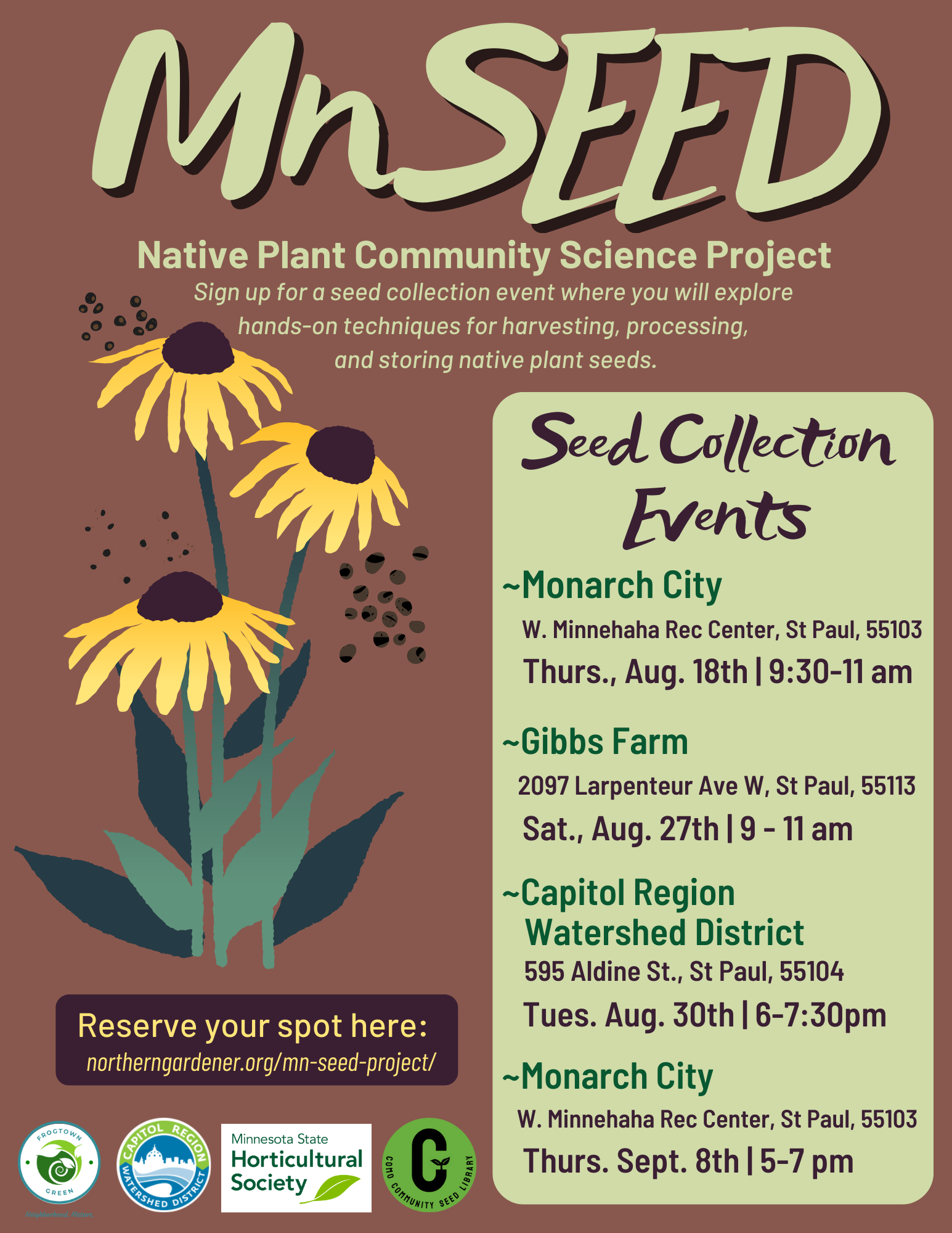 MnSEED Seed Keeping events are happening Fall 2022