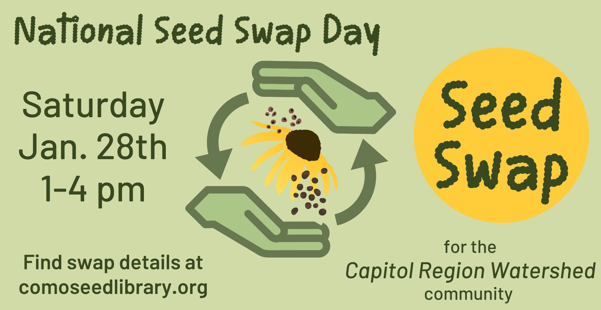 a SEED SWAP for the  Capitol Region Watershed Community on January 28, 2023