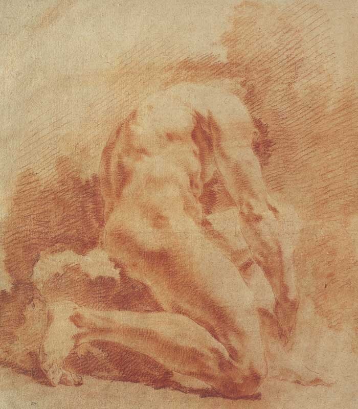 Nude Male by Giovanni Battista Tiepolo