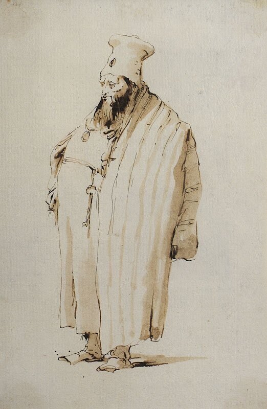 Oriental Figure by Giovanni Domenico Tiepolo