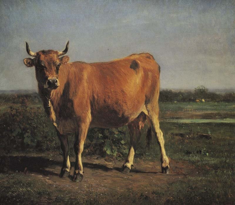 Cow in a Landscape by Constant Troyon