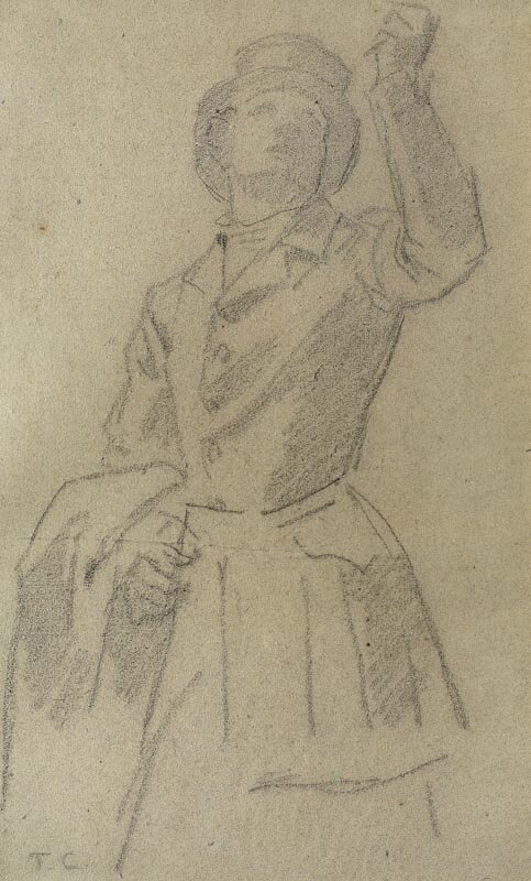 Man dressed as a cavalier in a top hat by Thomas Couture