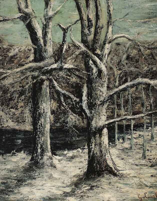 The Wood In The Snow by Gustave Courbet