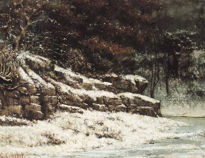 Snow In The Forest by Gustave Courbet