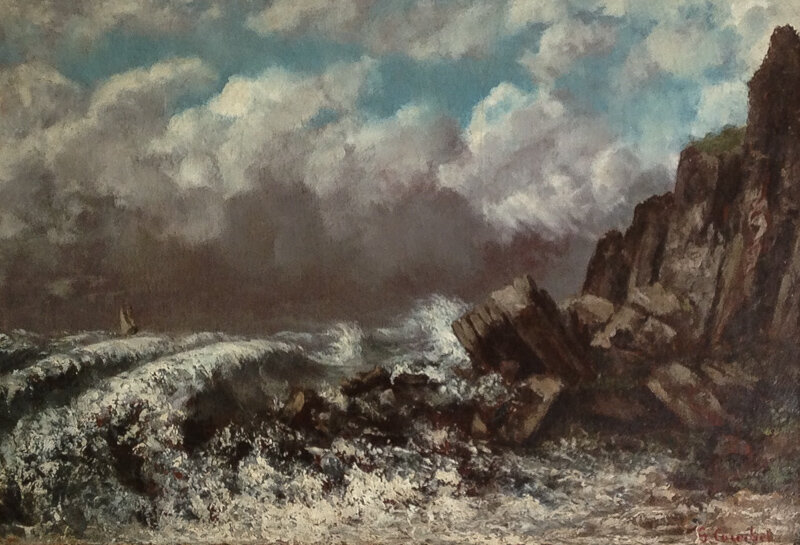 Seascape Etretat by Gustave Courbet