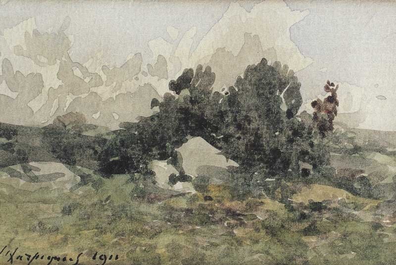 Landscape by Henri Joseph Harpignies