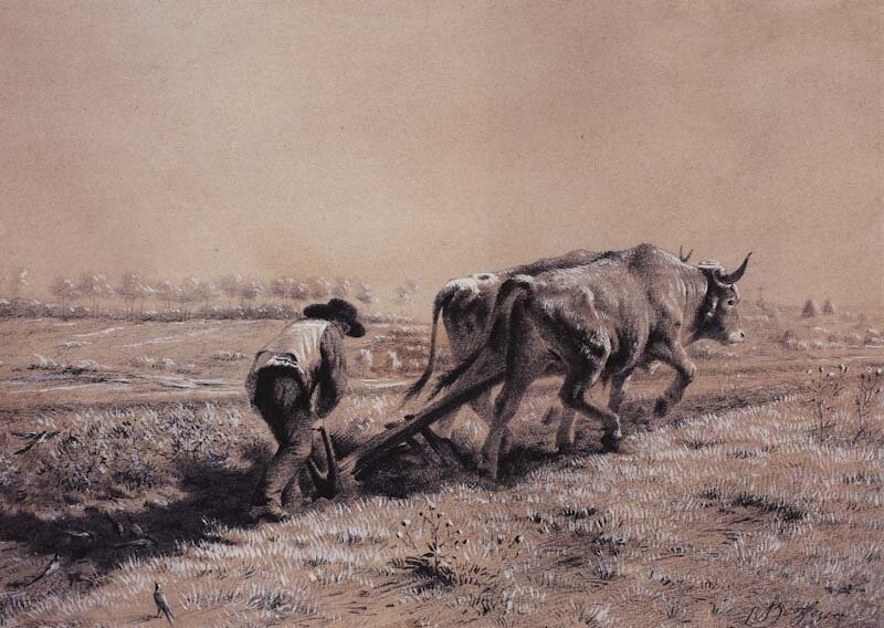 Plowing by Marie Rosalie Bonheur