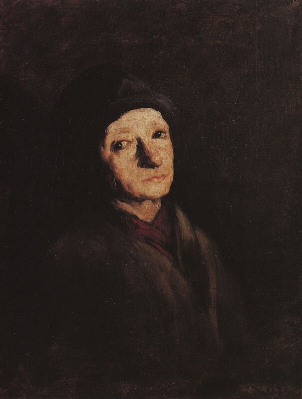 Portrait of the Mothers Artist by Théodule Augustin Ribot