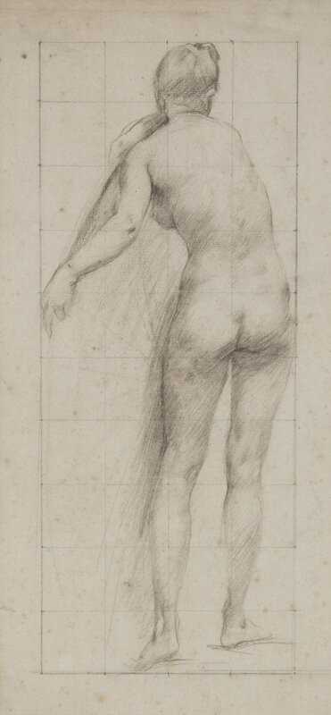 Study of Standing Female Nude by Pierre Puvis De Chavannes