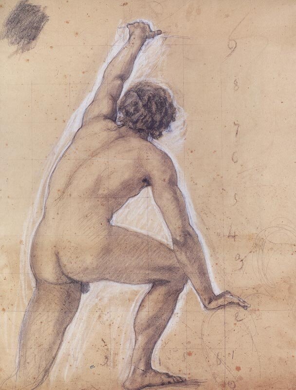 Nude Male by Pierre Puvis De Chavannes