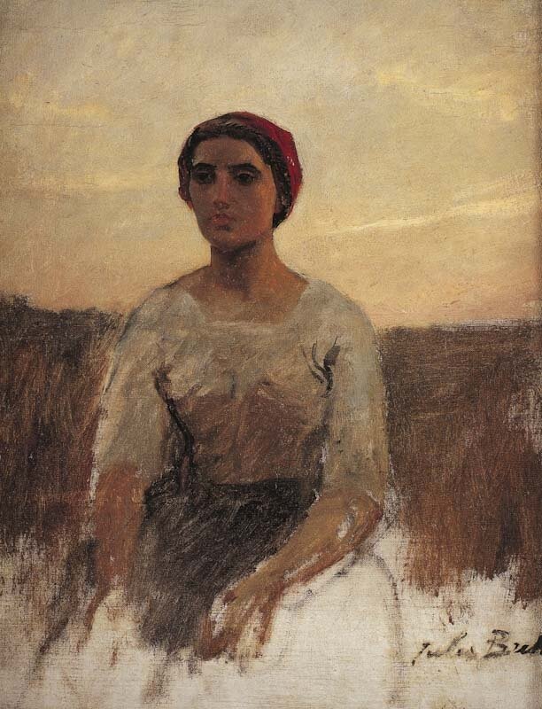 Study For 'The Return From The Fields' By Jules Breton