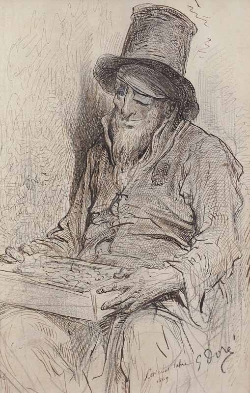 Jewish Beggar in London by Gustave Doré