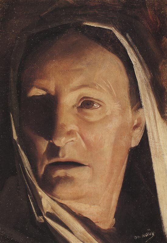 Portrait Of Old Woman (Study for L'Amour Qui Passe, L'Amour Qui Reste) by Jean Jules Antoine Lecomte Du Nouy