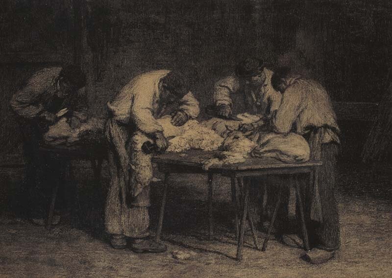 The Sheep Shearers by Léon Augustin Lhermitte