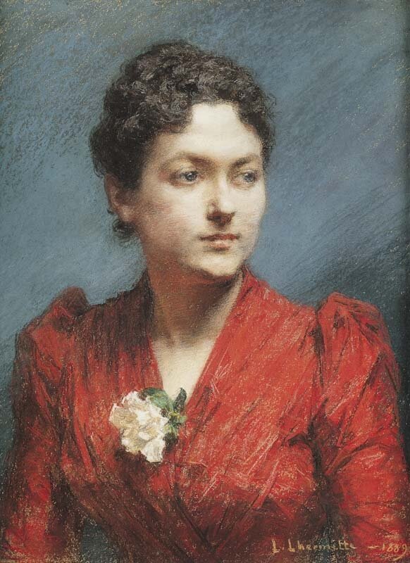 Portrait of Mrs Léon Lambert by Léon Augustin Lhermitte