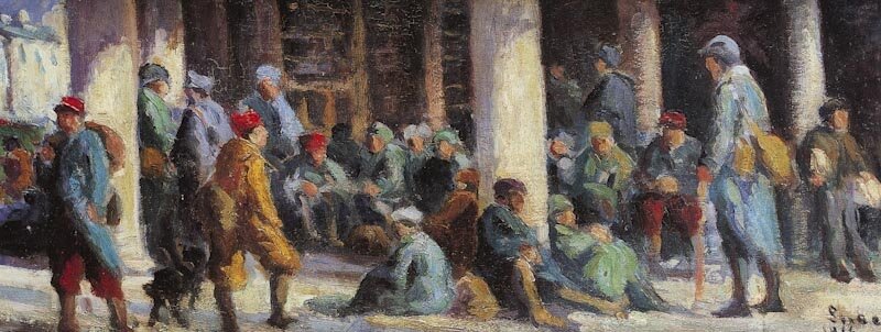 Soldiers at the Gare de L'Est by Maximilien Luce