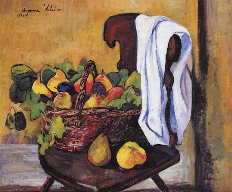 Still Life with Fruit Basket by Suzanne Valadon