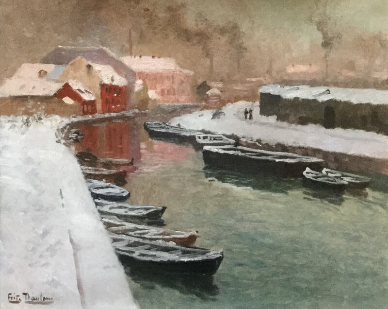 Canal Scene by Fritz Thaulow