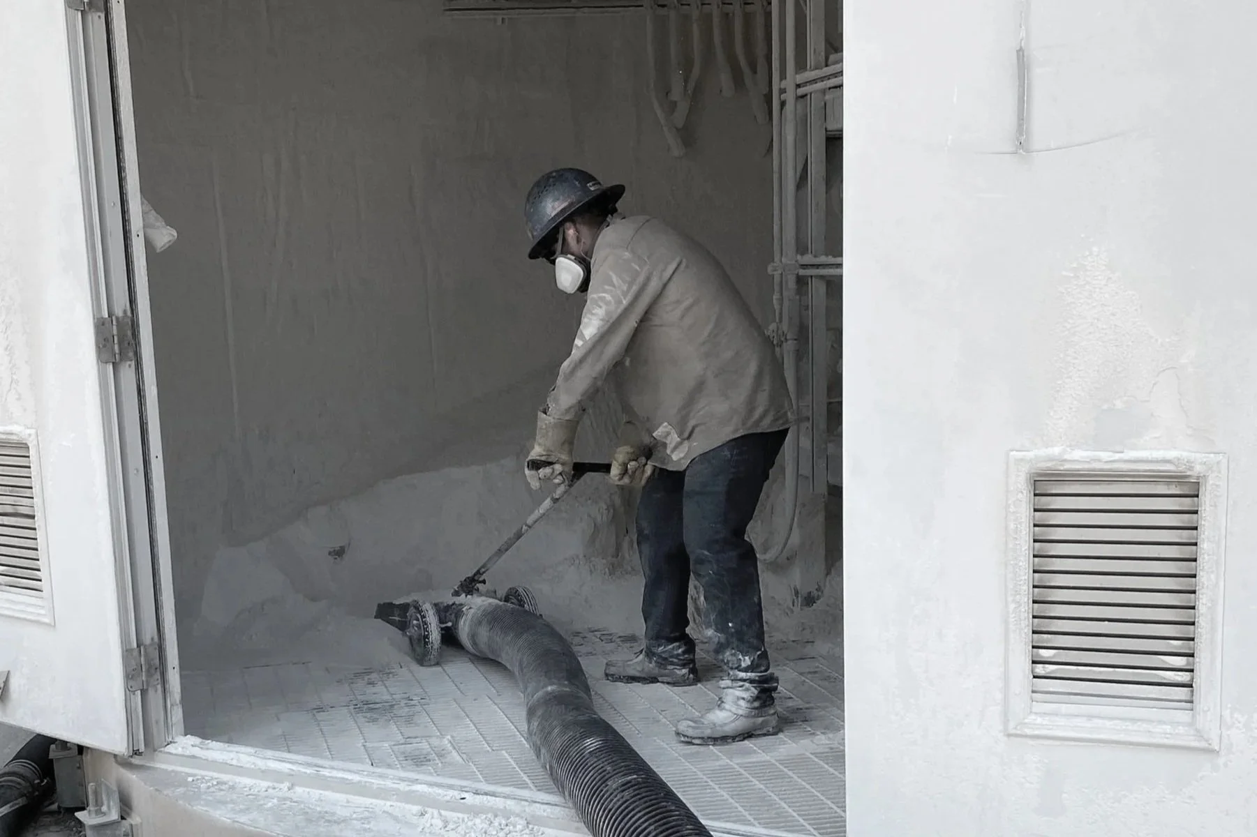 Dry-Vac Truck Material Clean-Up