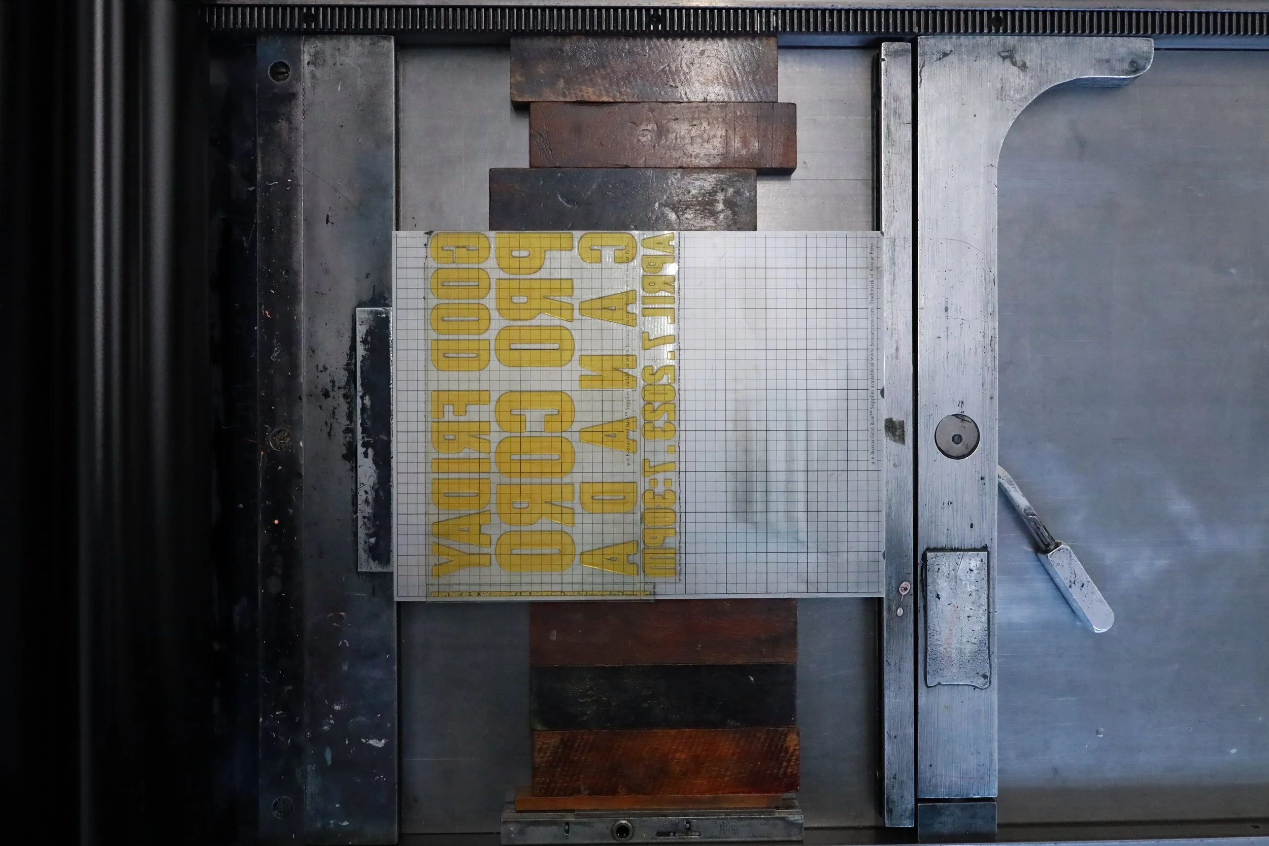 the photopolymer plate which is unique for each poster