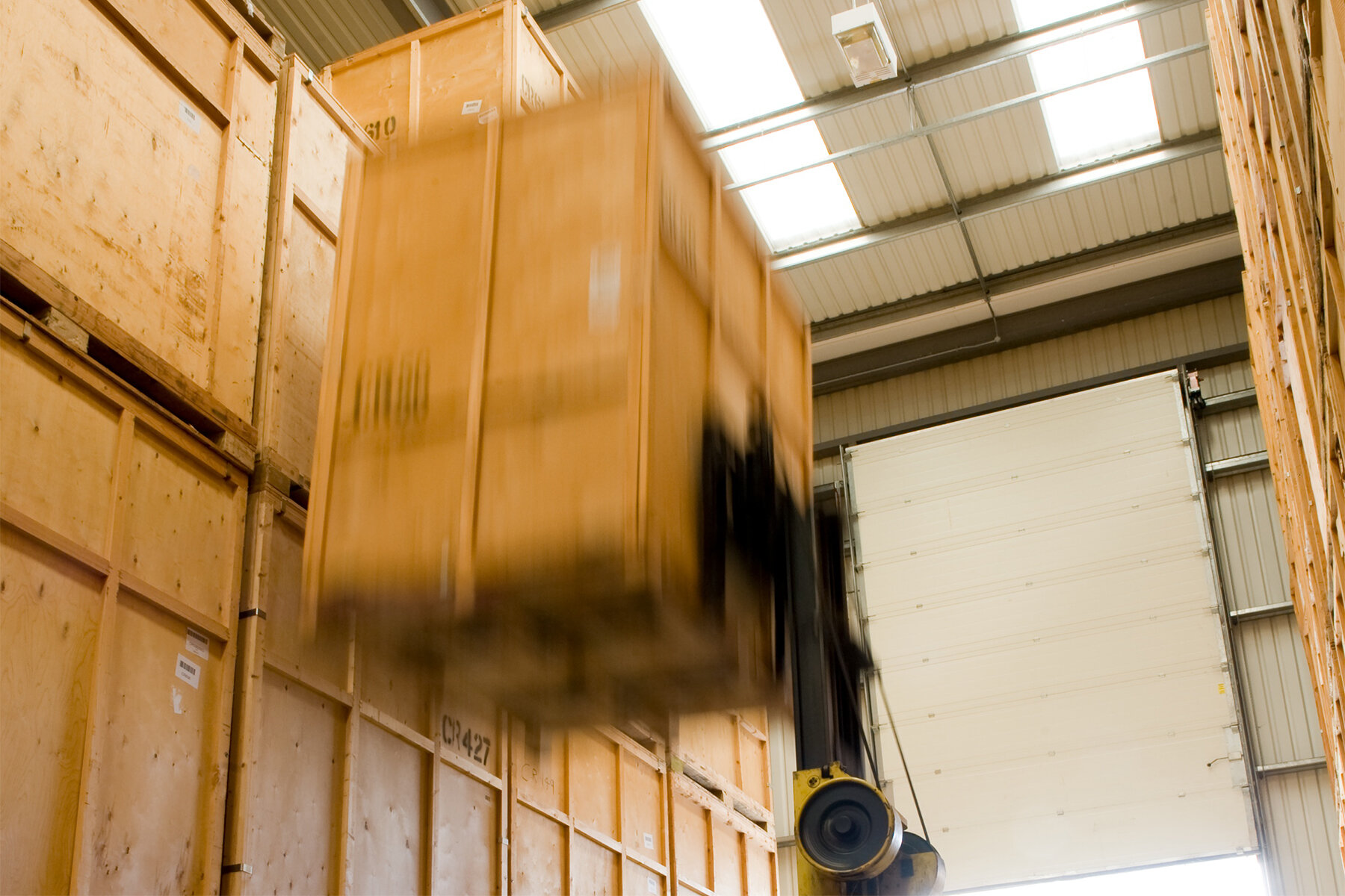 A secure containerised warehouse in the UK suitable for furniture storage