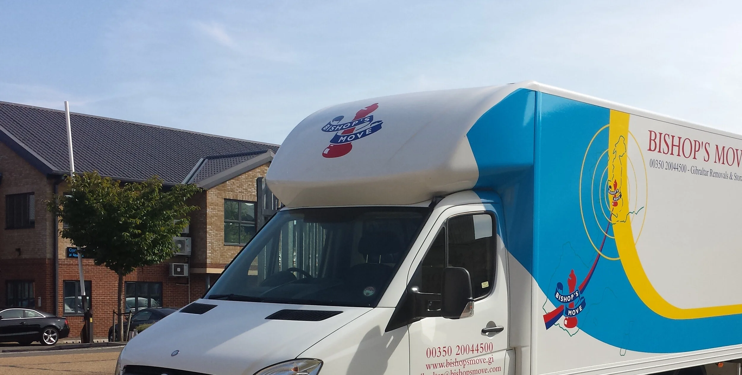 Bishop's Move Gibraltar van in the UK