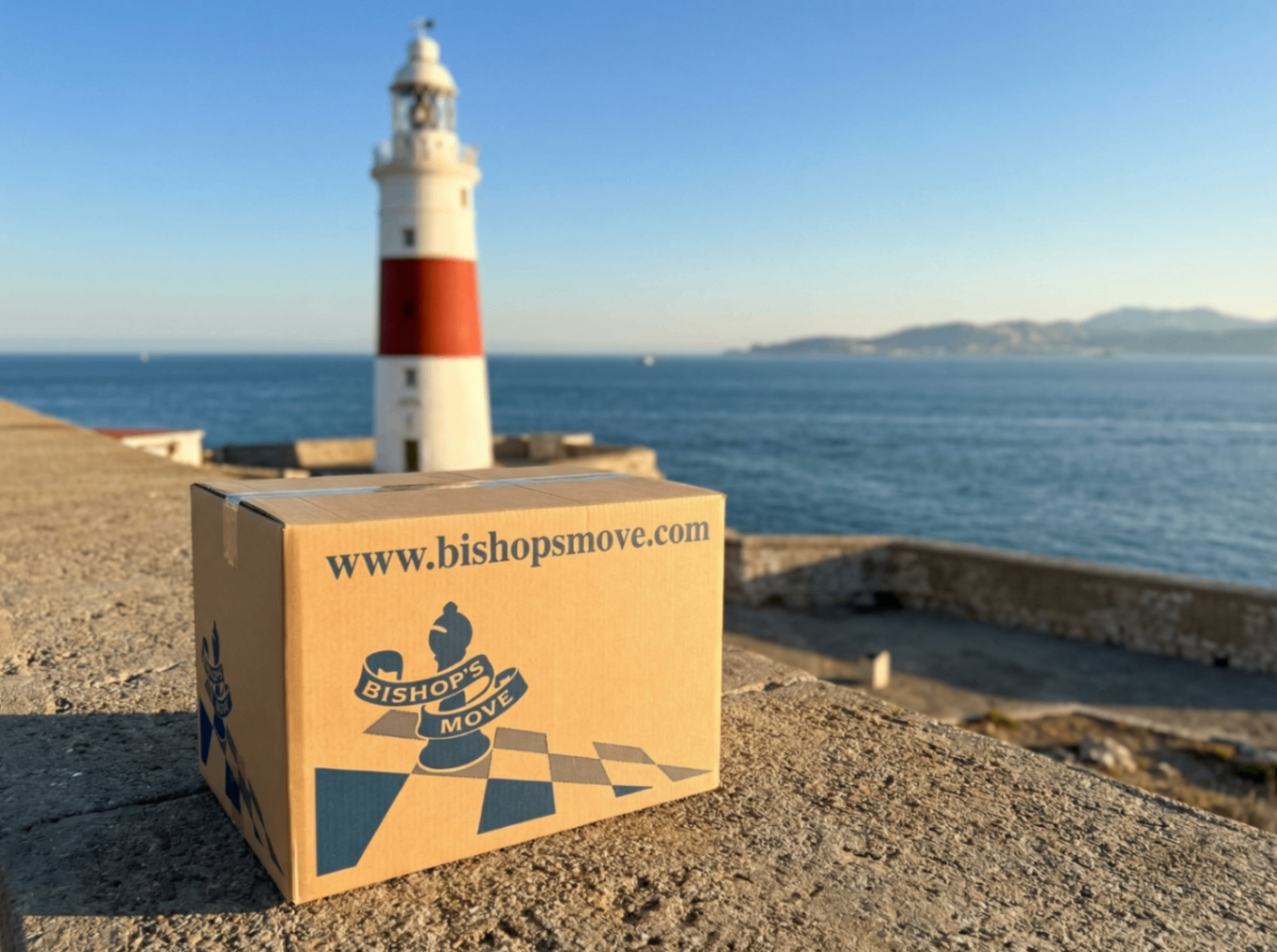 A Bishop's Move box at Europa Point lighthouse