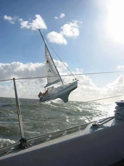 Checking for slime on the boat bottom - looks clean!