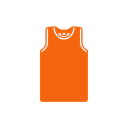 Orange safety vest with reflective stripes