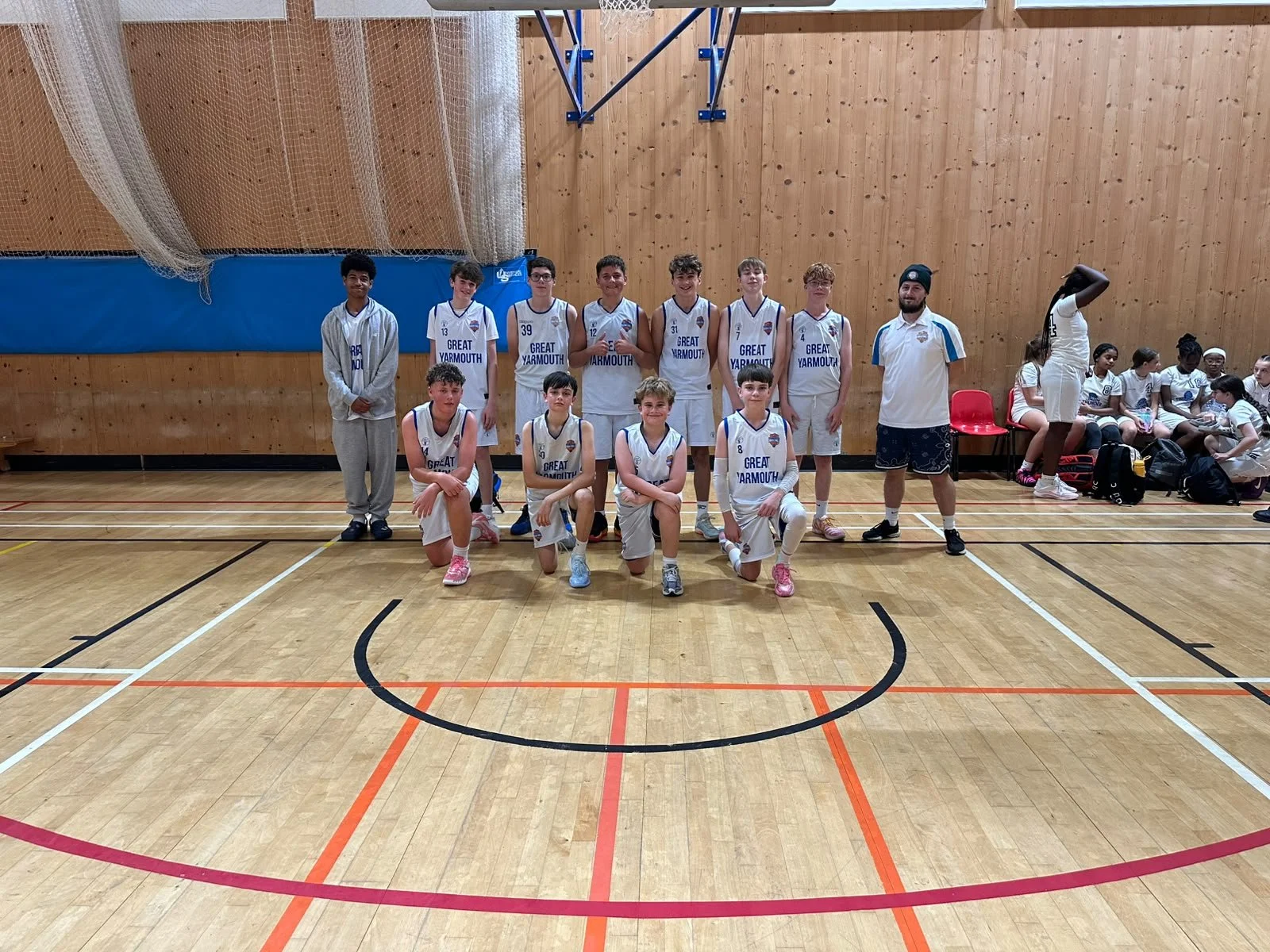 A group photo of the U14 Great Yarmouth team.