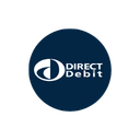 Logo of a bank with the words 'DIRECT Debit' inside a dark blue circle, featuring a stylized number 1 and a curved bar.