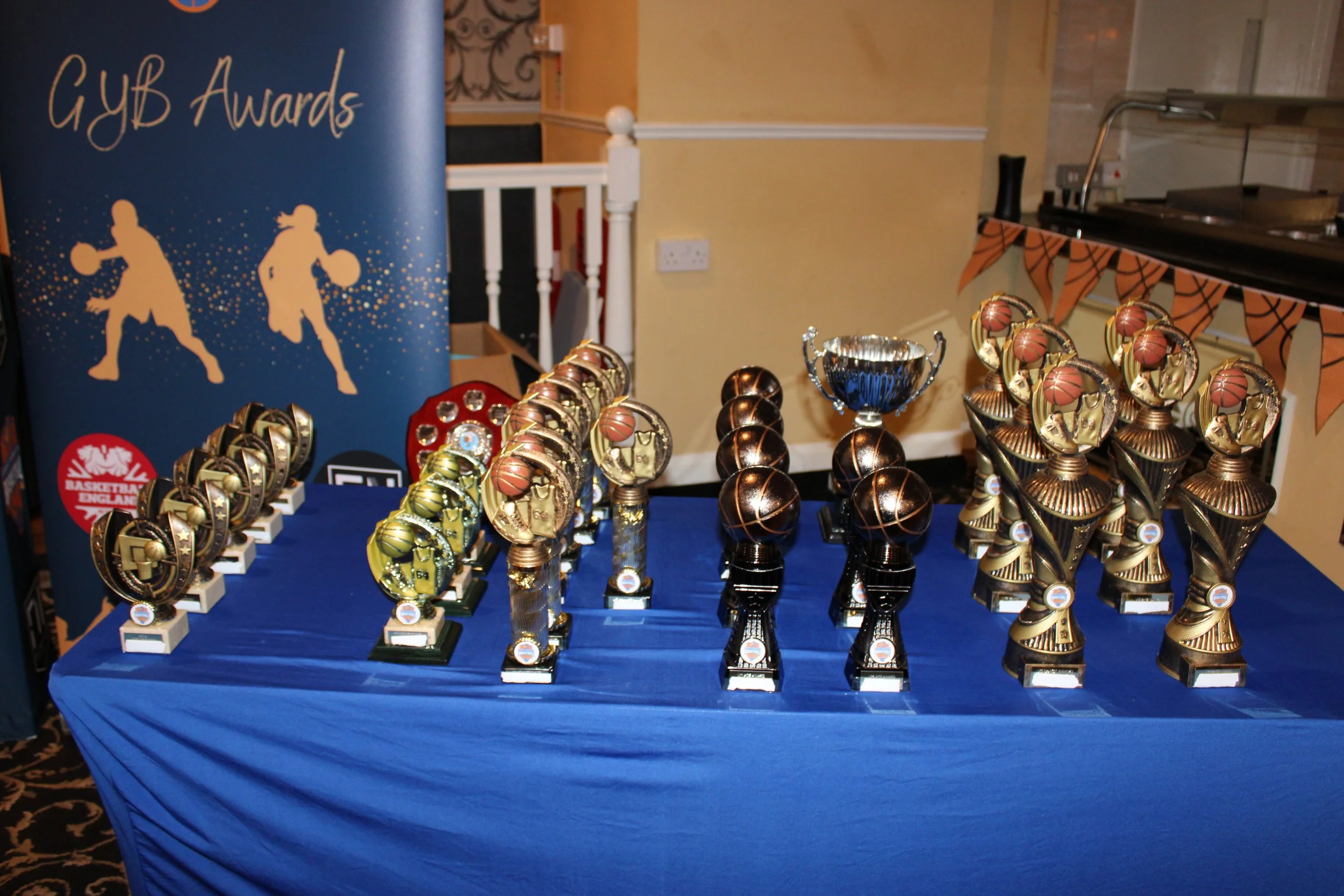 The trophy table from the 2022/23 End of Season Awards