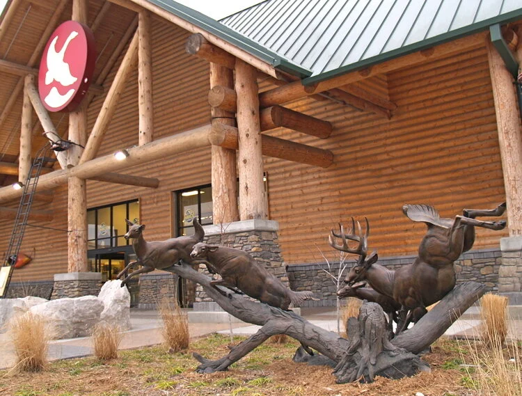 River Run Bronze Whitetail Deer Sculpture