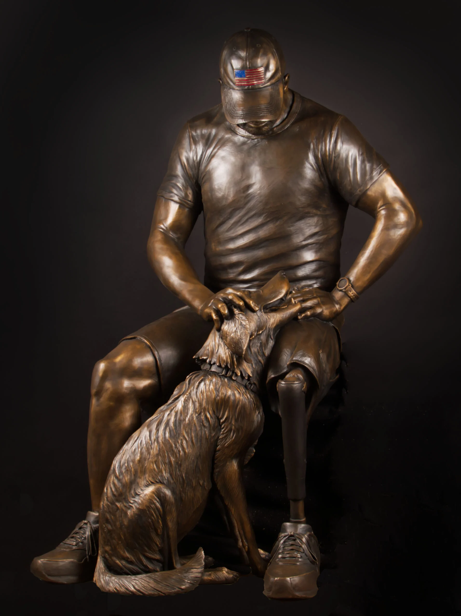 Wounded Warrior Bronze Sculpture