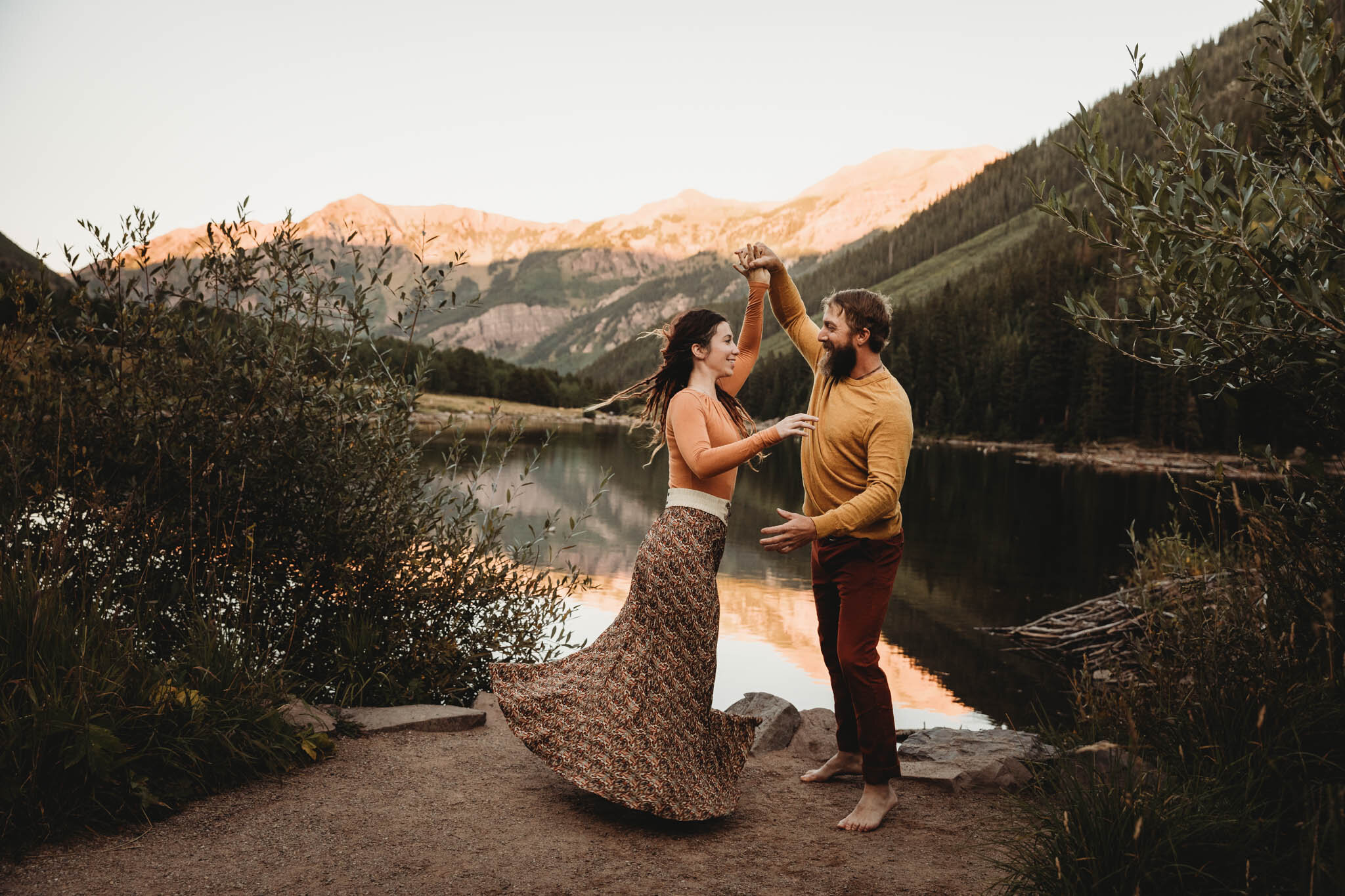 Maroon Bells Elopement Engagement Couples Photography