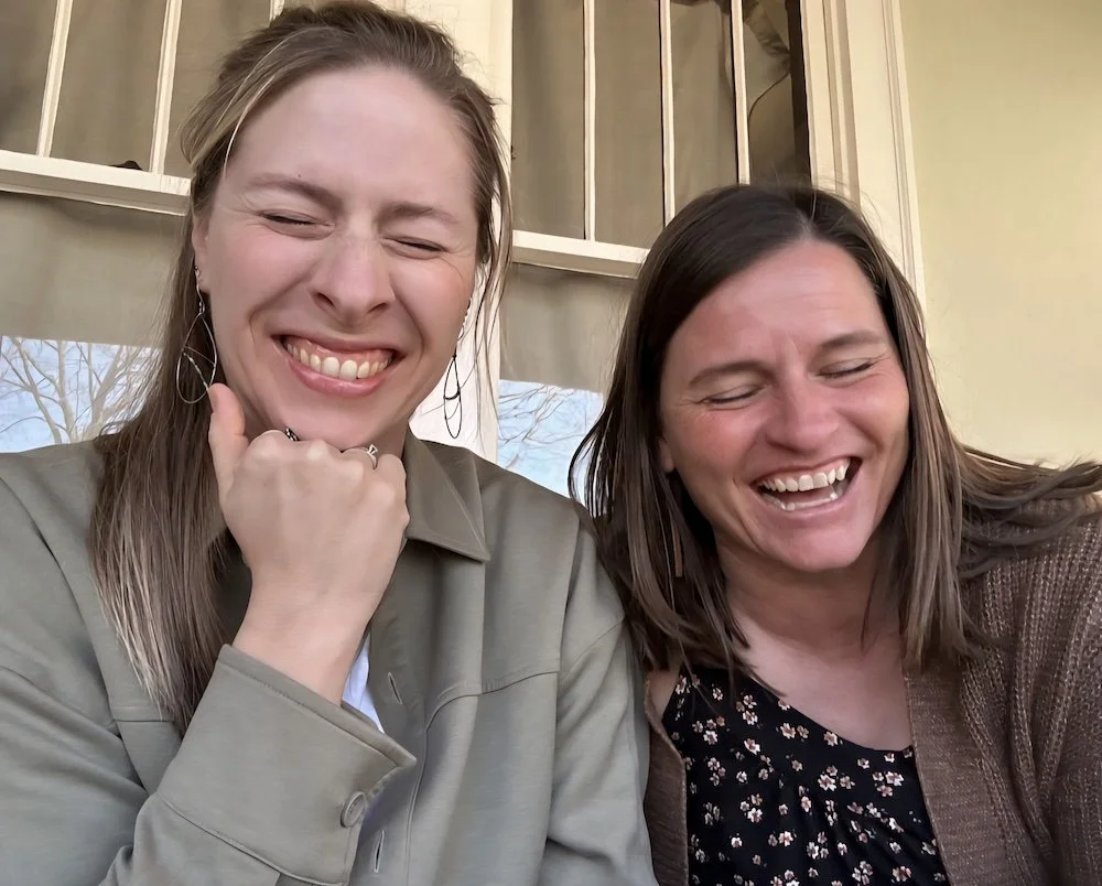 Jenny and Mikala laugh