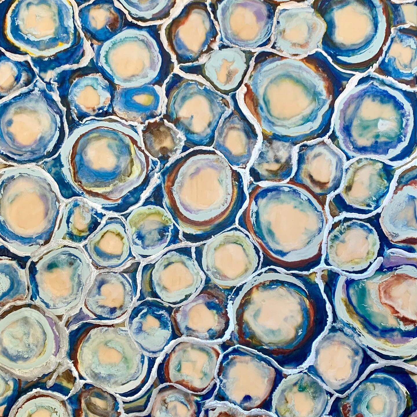After taking all summer to move into my new studio (#4, above Lyon&rsquo;s) I&rsquo;m easing back into painting by another version of the Oysters. &ldquo;Silvered Fracture&rdquo;, 24x48, encaustic.
#encausticart #encausticpainting #encaustic #encaust