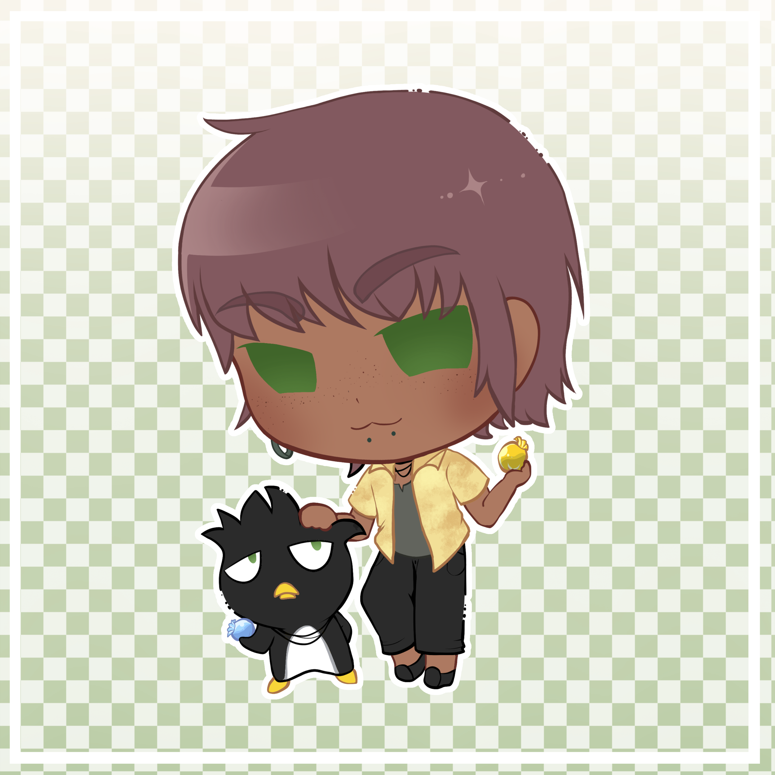  Commission for Lex on Vgen! They wanted a character from Blooming Panic with Badtzmaru in the Sanrio style 
