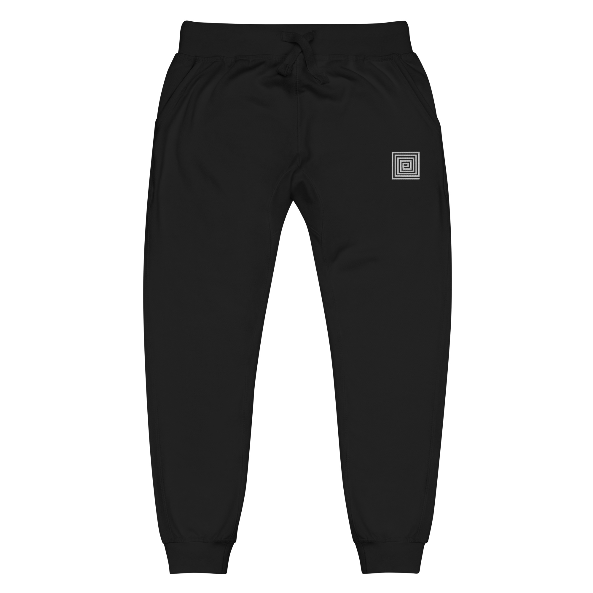 unisex-fleece-sweatpants-black-front-64776bd7261c7.png
