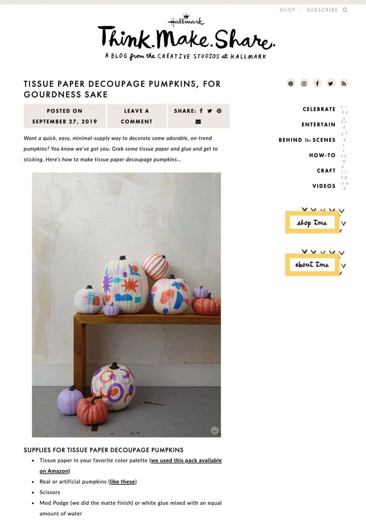 See the DIY article at ThinkMakeShareBlog.com