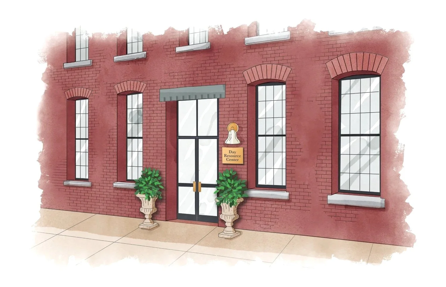 Artists rendering of CMHAs planned day resource center.