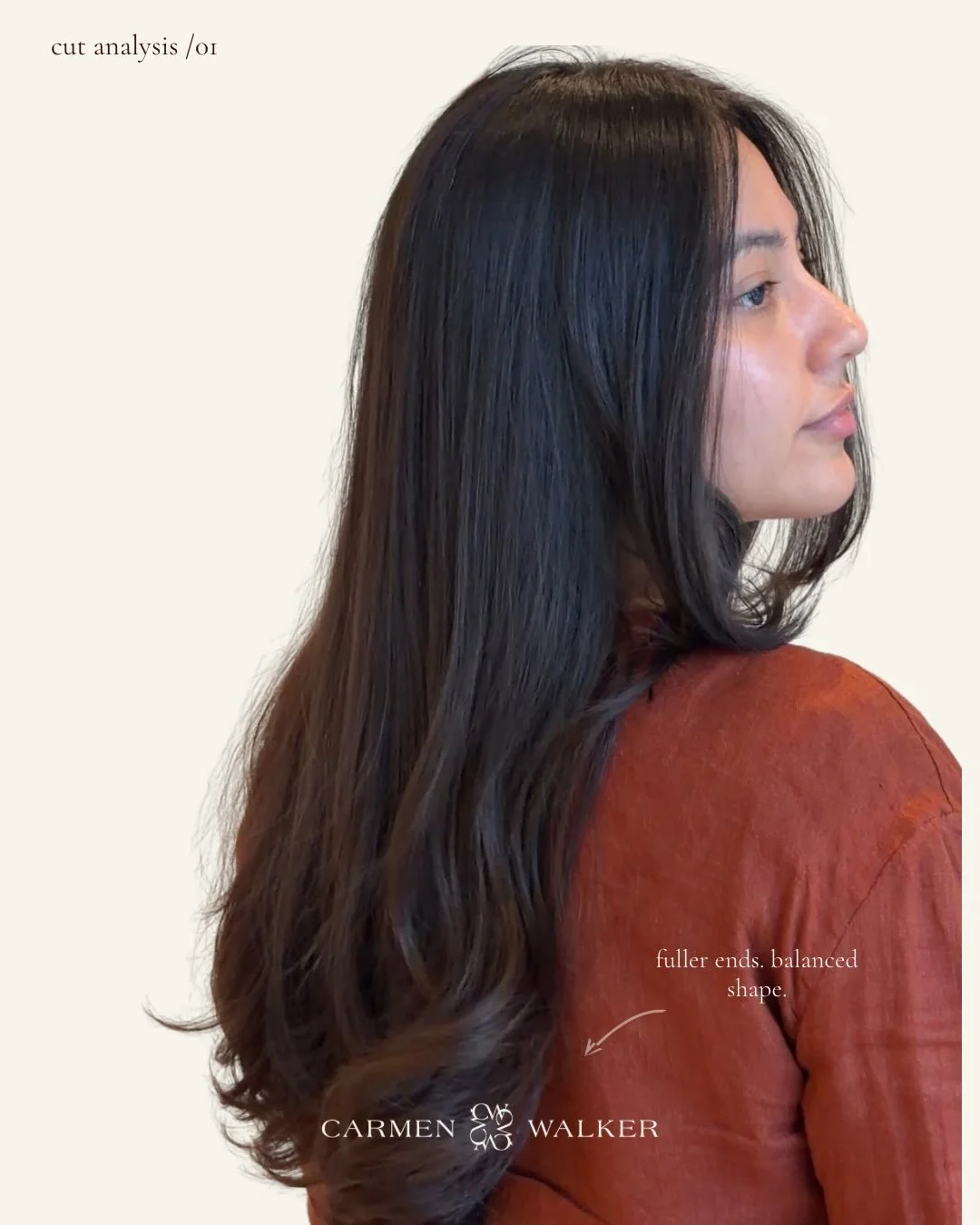 CUT ANALYSIS / 01

A good haircut isn&rsquo;t always about taking more length off. Sometimes, it&rsquo;s about understanding where the weight sits and how the hair falls.

Here, we focused on refining the layers, softening the weight around the face 