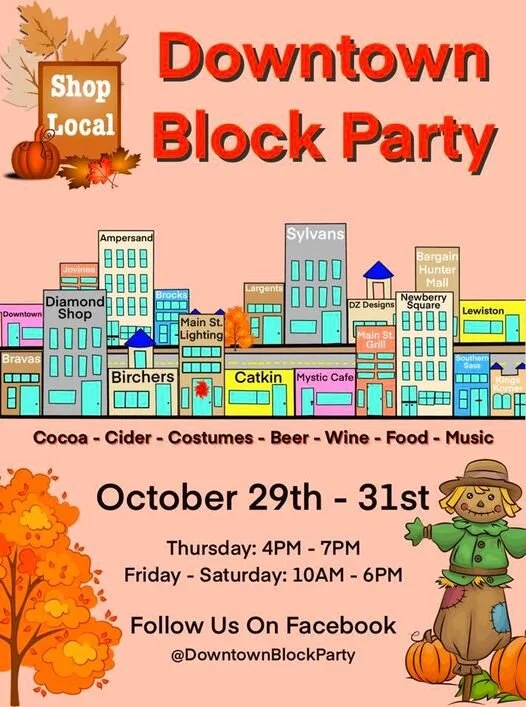 Find more event details on Facebook @DowntownBlockParty