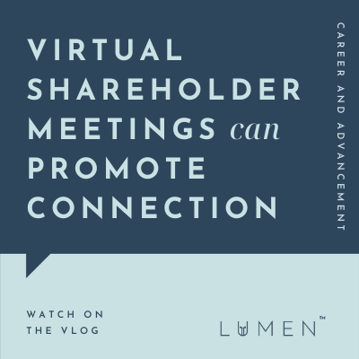 Virtual Shareholder Meetings Can Promote Connection