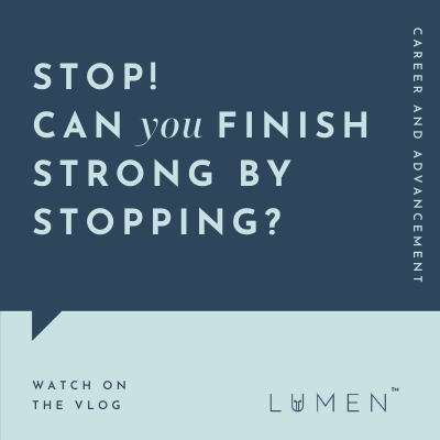 Stop! Can you Finish Strong by Stopping?