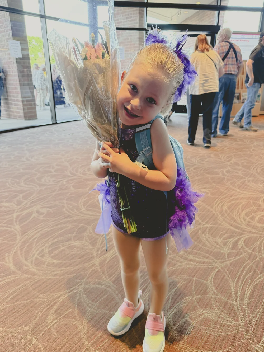 Becca's daughter Ruby celebrating her end of the year dance recital