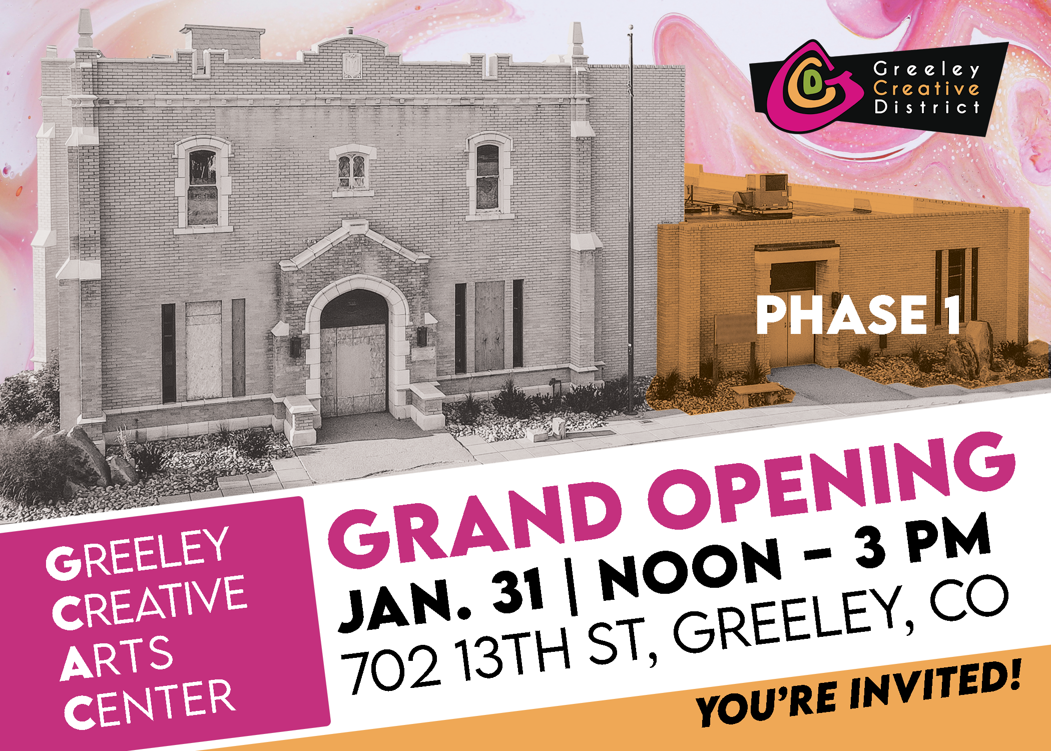 The Greeley CReative Arts CENTER OPens Jan. 31